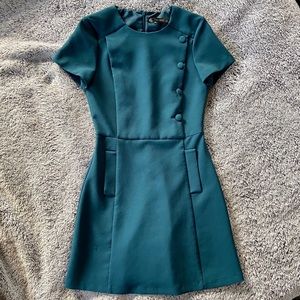 Zara basics teal dress - worn twice, EUC!